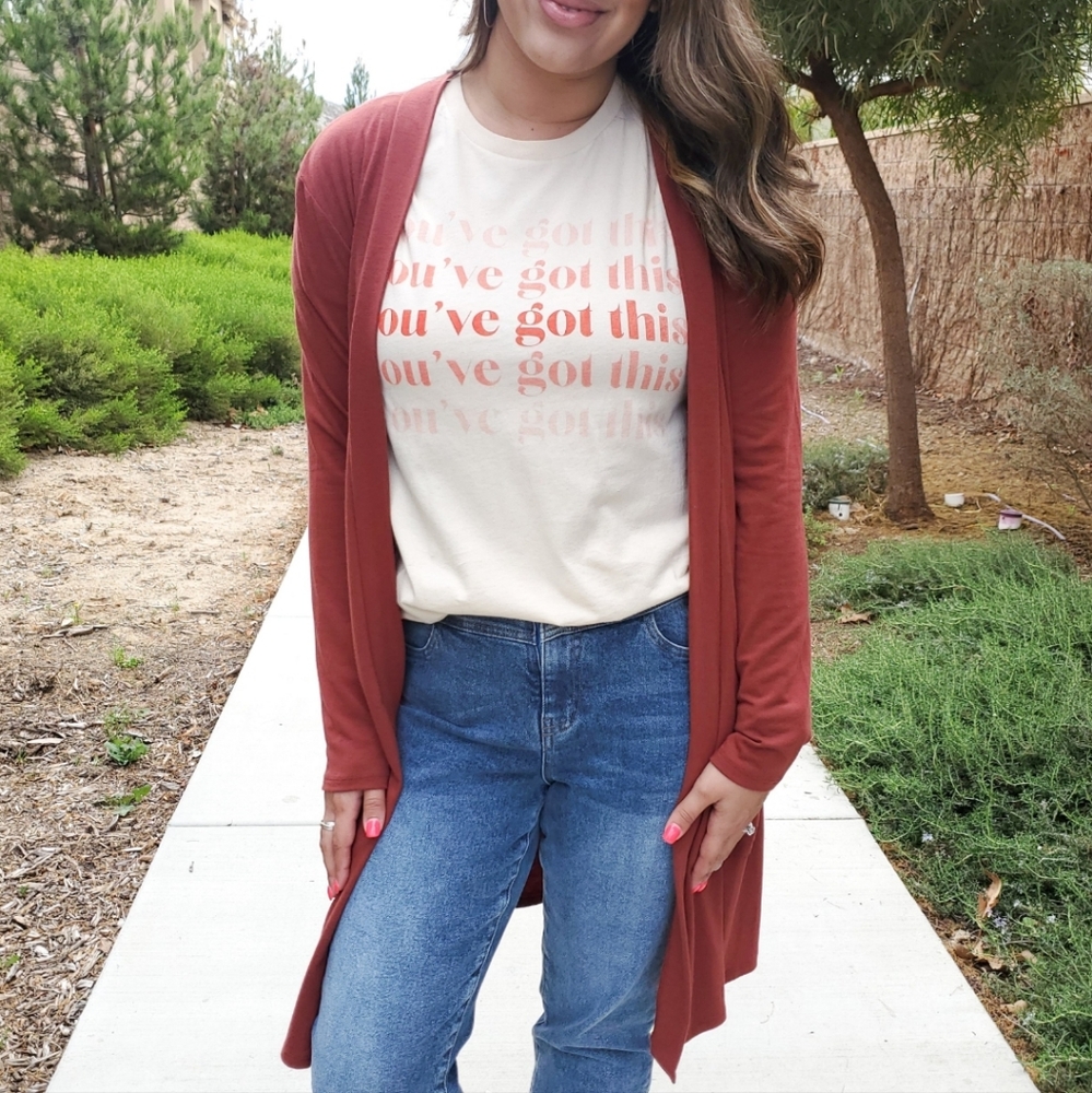 Open Cardigan in Rust